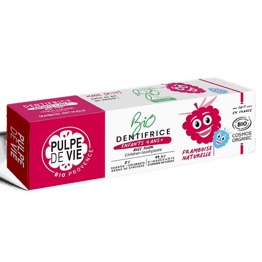 Toothpaste Fluoride Child Raspberry Organic