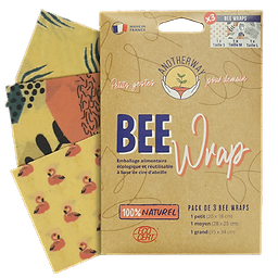 Bee Wraps Pack S-M-L Tropical Organic