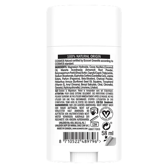 Deodorant Sensitive Stick Coconut Kaolin Clay Organic