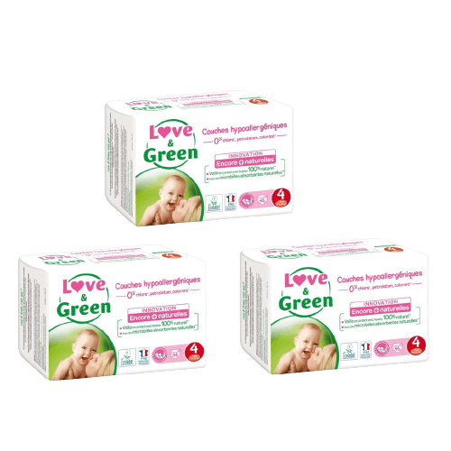 Acheter Couches hypoallergéniques T4 (de 7 à 14 kg) Bébé Love&Green