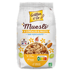4 Cereals Muesli With Fruits Organic