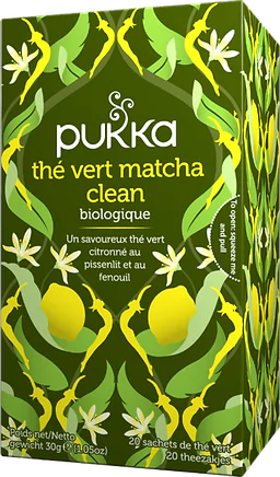 Clean Matcha Green Tea 20 bags Organic