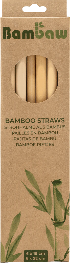 12 Pailles Bambou 22cm