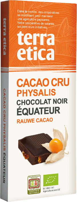 Chocolat Noir Cru 70% à la Physalis