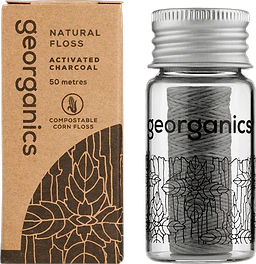 Natural Floss Charcoal Peppermint 50m Organic