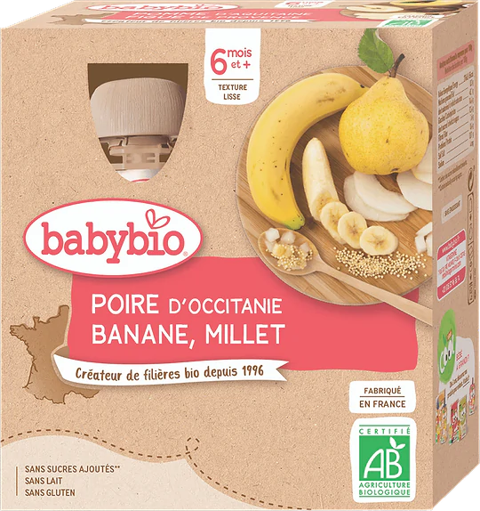 Pear Banana Millet Pouch from 6 months