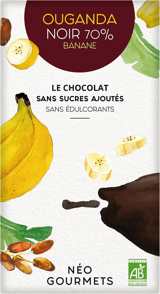 Zwarte Chocolade 70% Banaan