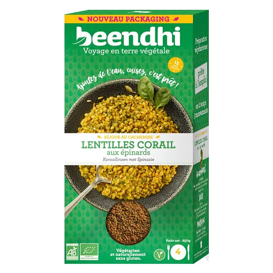 Red Lentils With Spinach Organic