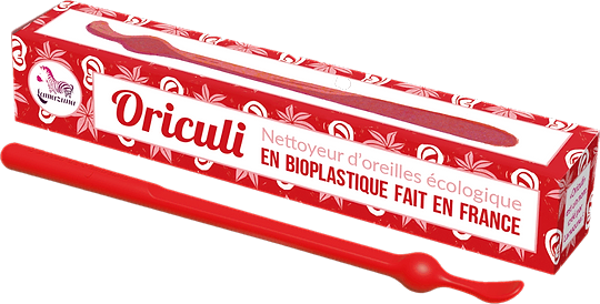 Oriculi en bioplastique rouge