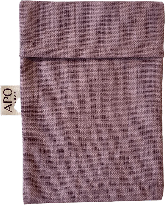 Coated Linen Soap Pouch - Figue Color