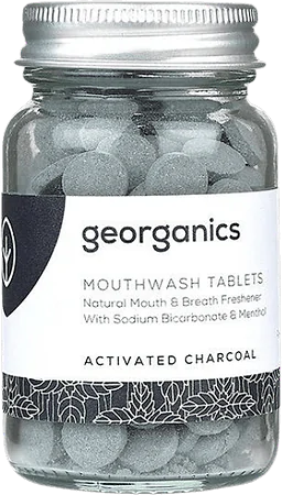 Mondwater tabletten geactiveerde houtskool X180