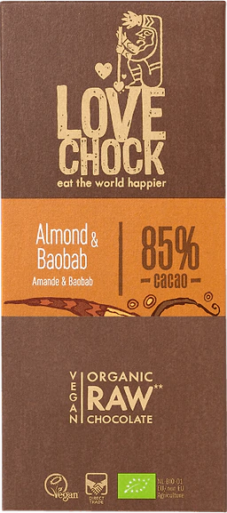 Baobab Amandel Reep Donkere Chocolade