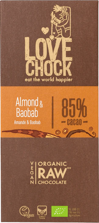 Baobab Amandel Reep Donkere Chocolade