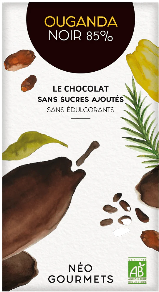 Chocolat Noir 85% Sans Sucres Ajoutés