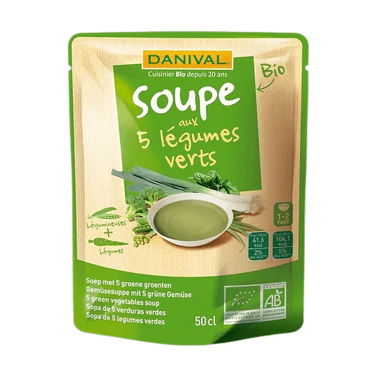 Soup Of 5 Green Vegetables Organic