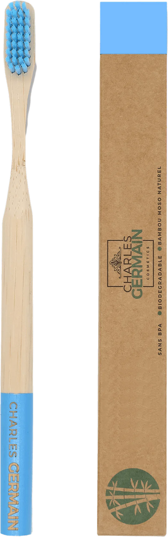 Blue Biodegradable Bamboo Toothbrush 