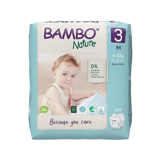 Bambo Nature 28 Couches Taille 3 Midi (4-8kg)