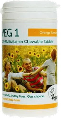Veg1 180 Orange Flavor Tablets