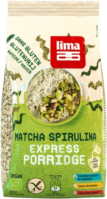 Matcha Spirulina Porridge Gluten Free