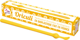 Oriculi en bioplastique jaune