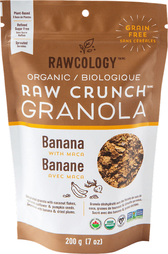 Raw granola met Kokosnoot Banaan Maca Keto