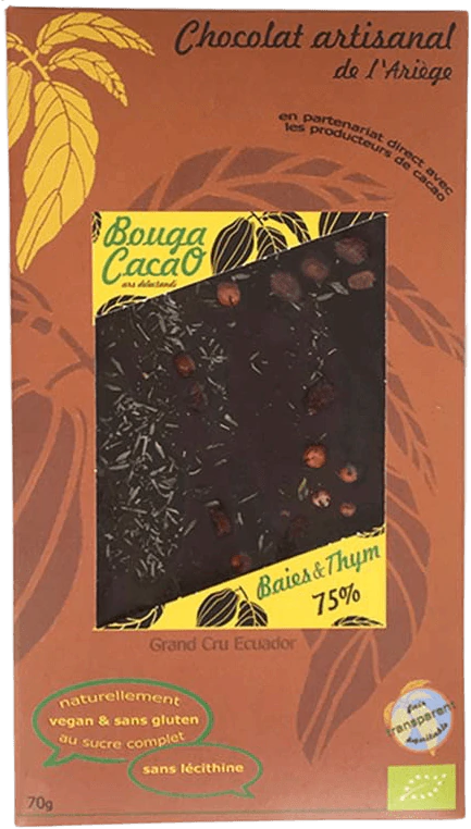 Tablette Chocolat Noir Thym & Poivre