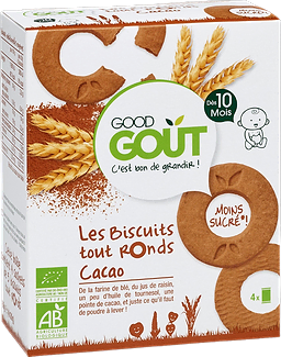 Biscuits Ronds Cacao dès 10 mois