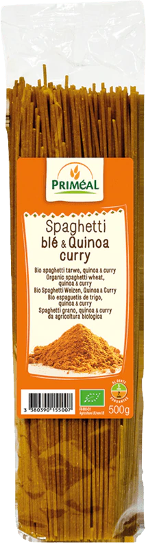 Spaghetti Tarwe Quinoa Curry