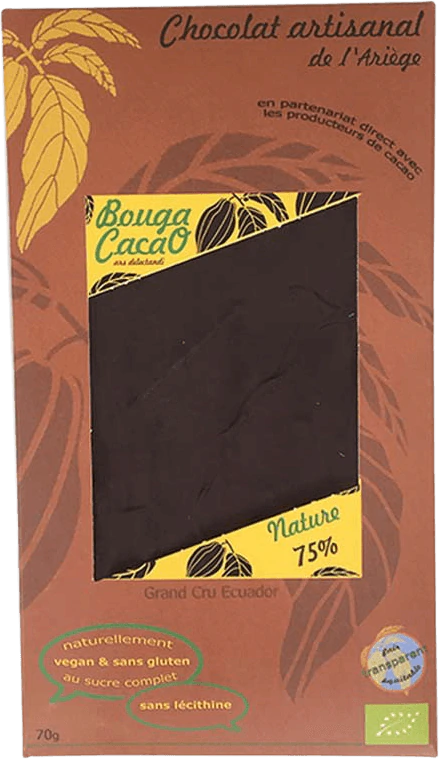 Reep donkere chocolade 75% cacao