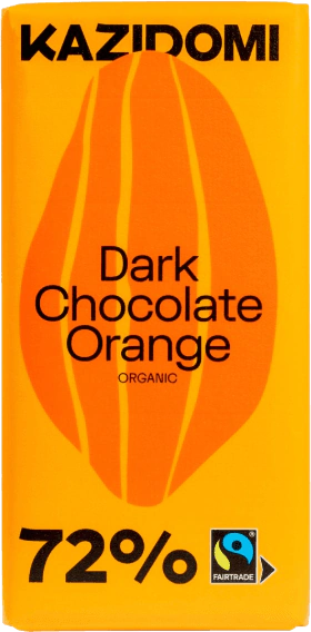 Dark Chocolate 72% Orange Organic