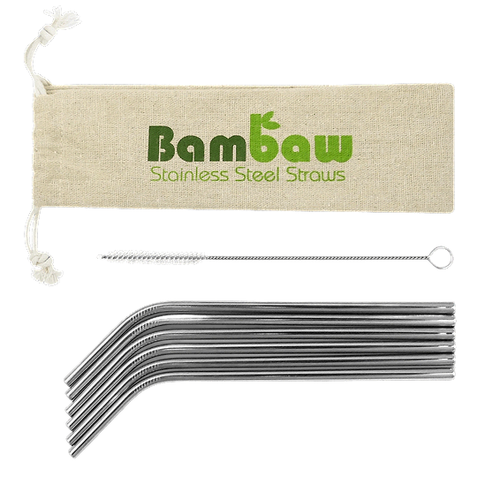 Set of 6 Stainless Steel Straws