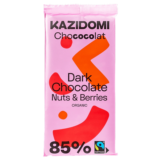 Pack x5 85% Dark Chocolate Nuts & Berries Organic
