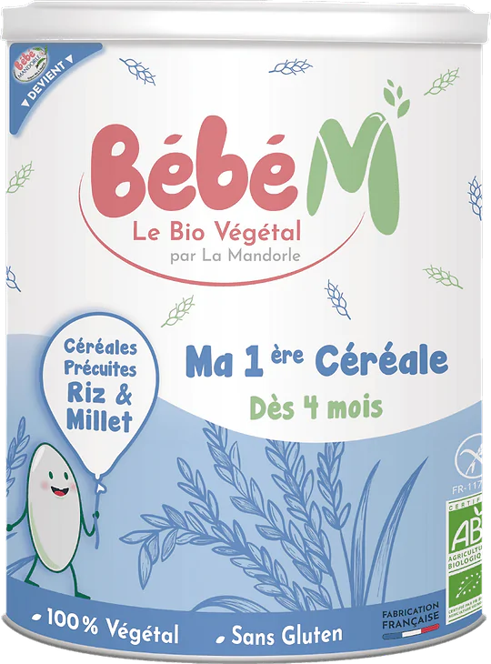 Céréale Riz & Millet Caroube + 4 mois Bio 400g
