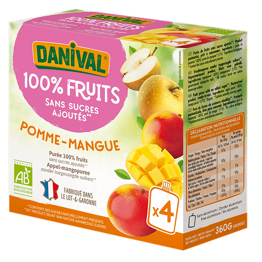 Compote Apple & Mango Kids Organic