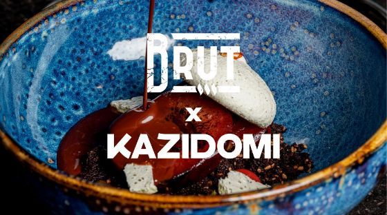 Christmas exclusivity: Brut x Kazidomi unite around a 3-course menu, delivered to your home or picked up at Brut restaurant.