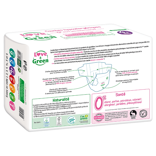 42 Hypoallergenic Diapers S4+ 9 to 20kg