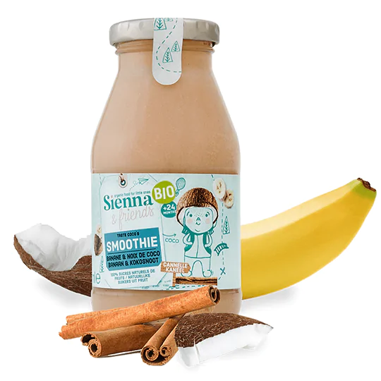 Banana, coconut & cinnamon Smoothie + 2 years Organic