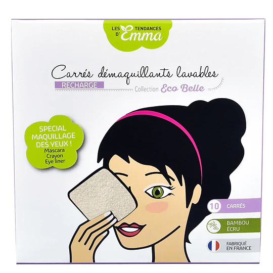 Bamboo Make-up Remover Square Unbleached