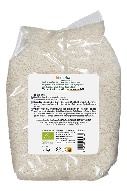 White Round Rice Organic