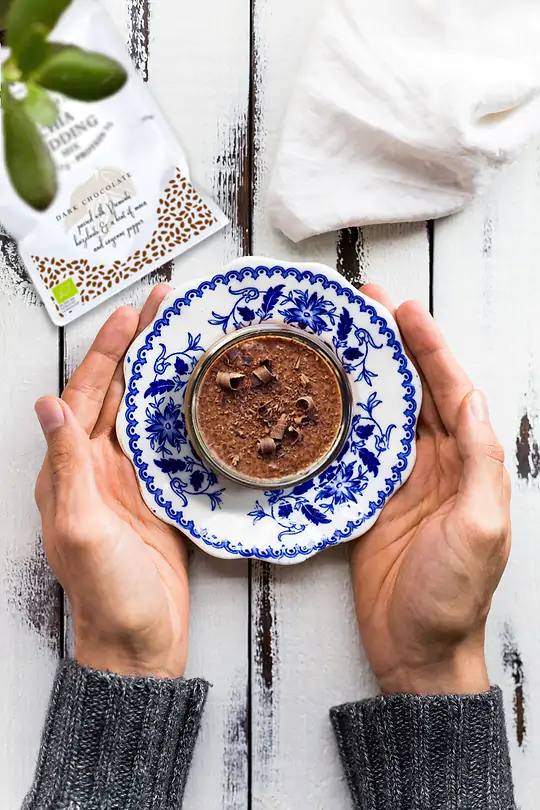 Donkere Chocolade Chia Pudding