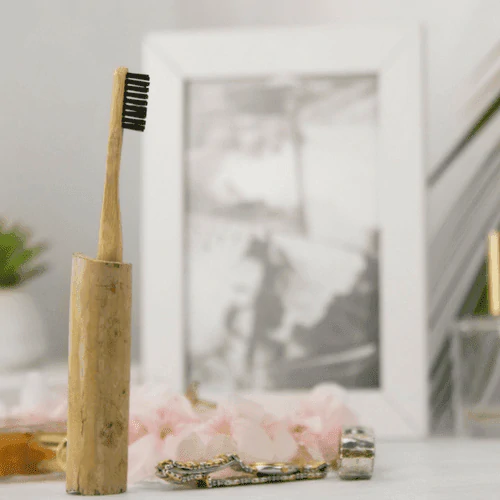 Blue Biodegradable Bamboo Toothbrush 