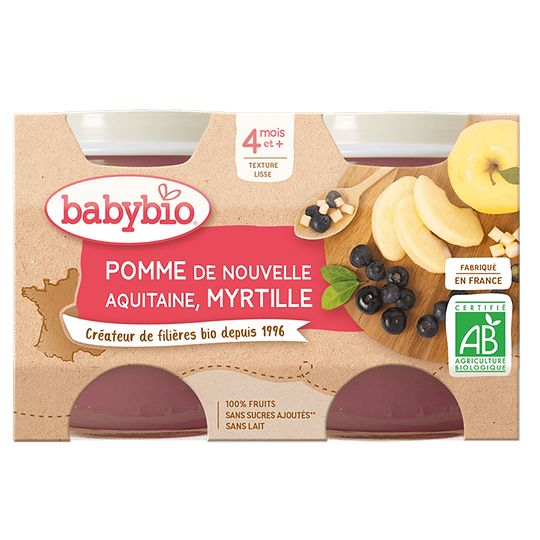 Baby Food Puree Apple Blueberry from 4 months Organic