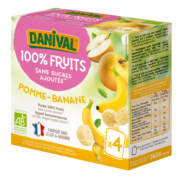 Acheter Poki Compotes Pomme Banane enfants Danival