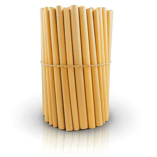 12 Bamboo Straws 14cm
