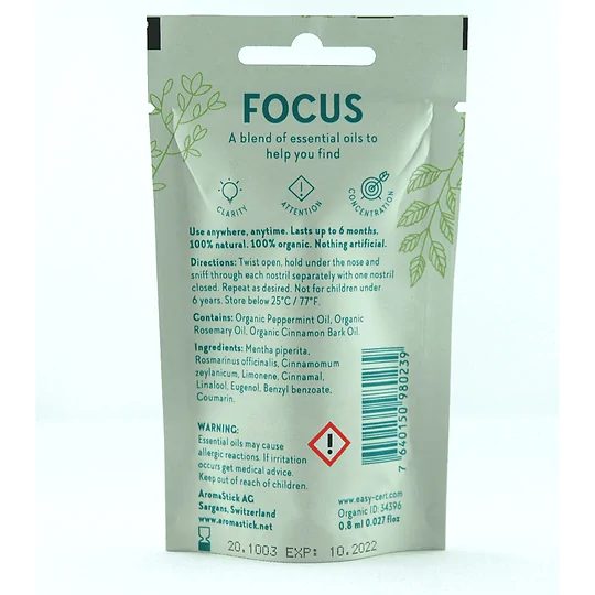 Essentiel Oil Stick Focus Organic