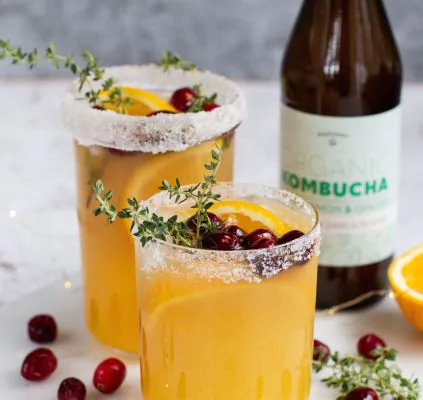 Mocktail au Kombucha Citron & Gingembre Bio
