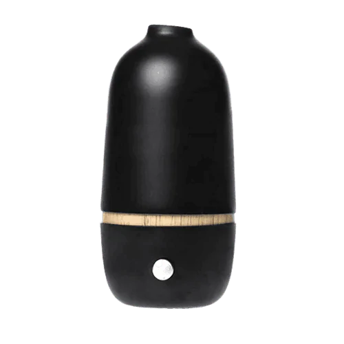 Diffuser of essential oils by nebulization black