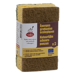 Ecological green scraping sponges 2 pieces