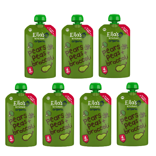 Pack of Broccoli Pear Peas Pouchs + 4 months Organic