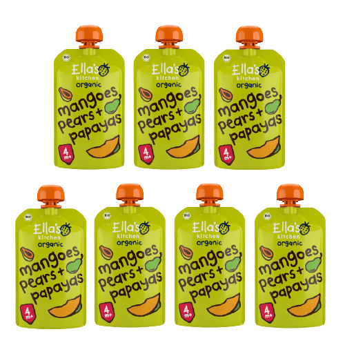 Pack of Mango Pear Papaya Pouchs + 4 months Organic